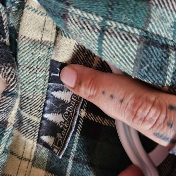 Black strap brand flannel men's large - Picture 2 of 2
